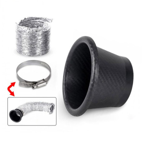 Universal RACES Universal air intake duct (Round) - Carbon look | races-shop.com