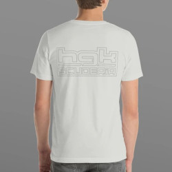 HGK t-shirt SCUDERIA rear print, light grey