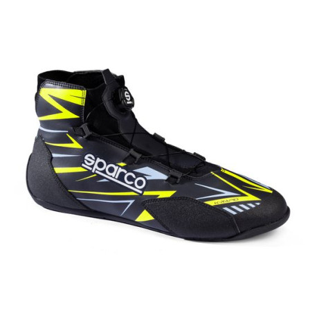 Shoes FIA Karting shoes Sparco K-Rapid 2025 - Rotor Closure, light blue/fluo yellow | races-shop.com