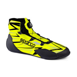 FIA kids karting shoes Sparco K-RAPID (rotor closure), fluo yellow/black