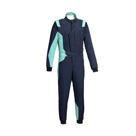 Suits FIA race suit Sparco SPRINT A ADVANCED-ASY, navy blue/sea green | races-shop.com
