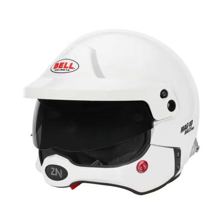 Open face helmets FIA open-face race helmet BELL MAG-10 RALLY PRO (HANS), white | races-shop.com