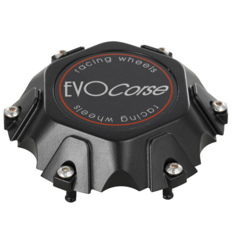 Aluminium wheels Hubcap (C70) Dakar 6×139.7, with fixing hooks and EVO Corse matt black badge (L32) ø70 | races-shop.com