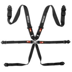 FIA 6 point sport safety belts SPARCO COMPETITION H-3 PD STEEL my2026 3" (76mm), black