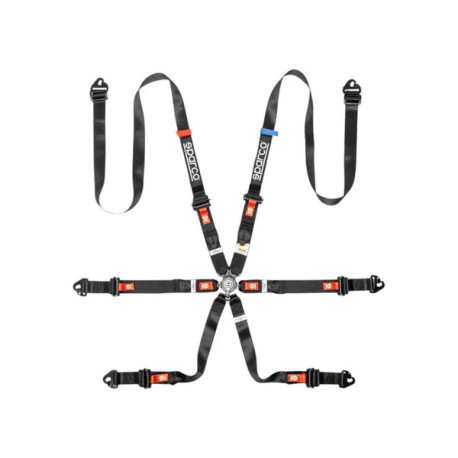 Seatbelts and accessories FIA 6 point safety belts SPARCO PRO H-9 ENDURANCE my2026, black | races-shop.com
