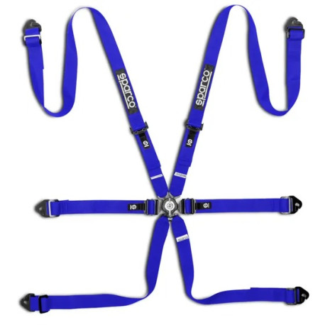 Seatbelts and accessories FIA 6 point safety belts SPARCO COMPETITION H-2 PD my2026, blue | races-shop.com