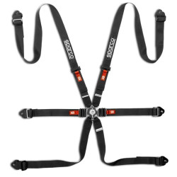 FIA 6 point sport safety belts SPARCO COMPETITION H-2 PD my2026 2" (50mm), black