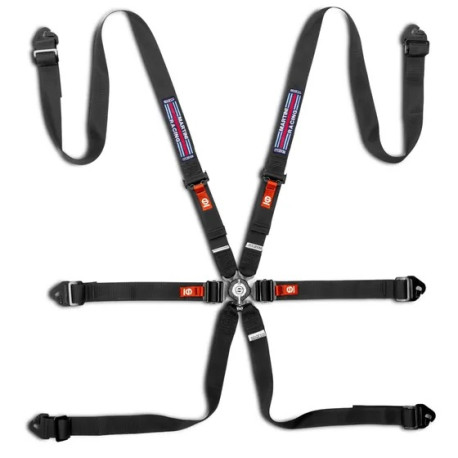 Seatbelts and accessories FIA 6 point safety belts SPARCO Martini Racing COMPETITION H-2 PD my2026, black | races-shop.com