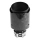 With one outlet Exhaust tip RACES CARBON 101mm, input 76mm - Forged matt | races-shop.com