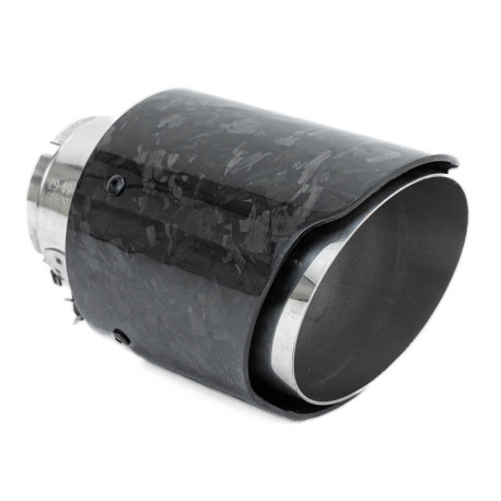With one outlet Exhaust tip RACES CARBON 101mm, input 76mm - Forged gloss | races-shop.com