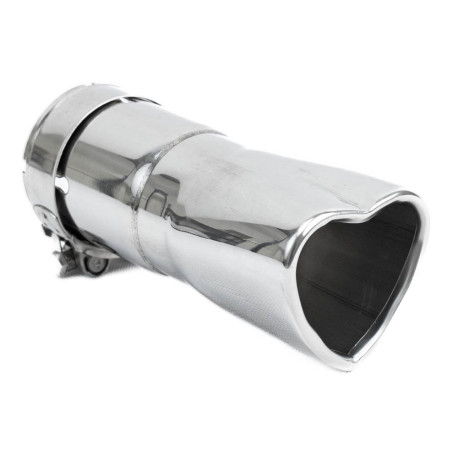 With one outlet Exhaust tip RACES INOX 76mm, input 76mm - Gloss | races-shop.com