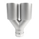 Two outputs Exhaust tip RACES INOX 2x89mm, input 63mm - Brushed | races-shop.com