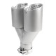 Two outputs Exhaust tip RACES INOX 2x89mm, input 63mm - Brushed | races-shop.com