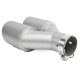 Two outputs Exhaust tip RACES INOX 2x89mm, input 63mm - Brushed | races-shop.com