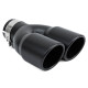 Two outputs Exhaust tip RACES INOX 2x76mm, input 76mm - Matt | races-shop.com