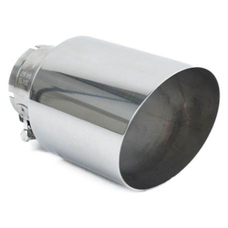 With one outlet Exhaust tip RACES INOX 101mm, input 51mm - Gloss | races-shop.com