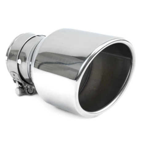 With one outlet Exhaust tip RACES INOX 101mm, input 63mm - Gloss | races-shop.com