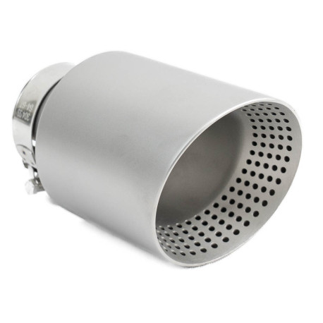With one outlet Exhaust tip RACES INOX 101mm, input 76mm - Brushed | races-shop.com