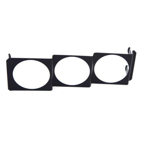 Gauge holders universal Triple gauges holder 52mm - radio 1 DIN | races-shop.com