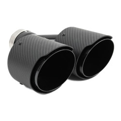 Exhaust tip RACES CARBON 2x101mm, input 76mm - Matt