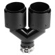 Two outputs Exhaust tip RACES CARBON 2x89mm, input 63.5mm - Matt | races-shop.com