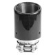 With one outlet Exhaust tip RACES CARBON 101mm, input 63.5mm - Gloss | races-shop.com