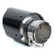 With one outlet Exhaust tip RACES CARBON 101mm, input 57mm - Gloss | races-shop.com