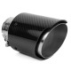 With one outlet Exhaust tip RACES CARBON 89mm, input 63.5mm - Gloss | races-shop.com