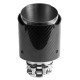 With one outlet Exhaust tip RACES CARBON 101mm, input 63.5mm - Gloss | races-shop.com