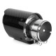 With one outlet Exhaust tip RACES CARBON 114mm, input 63.5mm - Gloss | races-shop.com