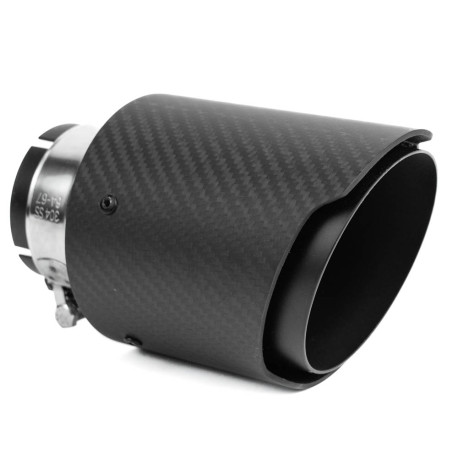 With one outlet Exhaust tip RACES CARBON 101mm, input 57mm - Matt | races-shop.com