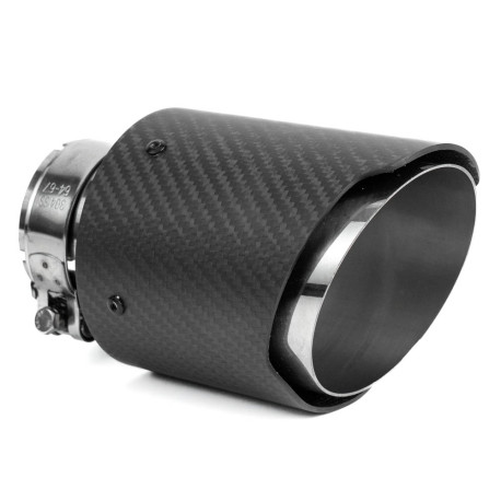 With one outlet Exhaust tip RACES CARBON 101mm, input 57mm - Matt | races-shop.com