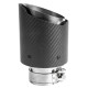 With one outlet Exhaust tip RACES CARBON 89mm, input 60mm - Matt | races-shop.com