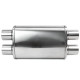 2x input / 2x output Center Muffler RACES 52, inlet/outlet 2,75" (70mm) | races-shop.com