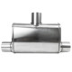 1x input / 2x output Muffler RACES 43, inlet 2,5" (63mm) | races-shop.com