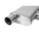 1x input / 2x output Muffler RACES 46, inlet 3" (76mm) | races-shop.com