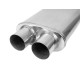1x input / 2x output Center Muffler RACES 56, inlet 2,5" (63mm), outlet 2,5" (63mm) | races-shop.com