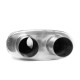 1x input / 2x output Center Muffler RACES 57, inlet 2,25" (57mm), outlet 2,25" (57mm) | races-shop.com