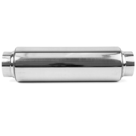 1x input / 1x output Center Muffler RACES 6, inlet/outlet 2,25" (57mm) | races-shop.com