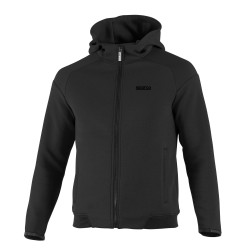 Sparco Hooded Full Zip Sweatshirt, black