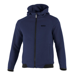 Sparco Hooded Full Zip Sweatshirt, blue marine