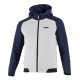 Sparco Hooded Full Zip Sweatshirt, white/blue navy