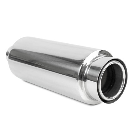 Double wall - round rolled Muffler RACES 26, inlet 2,36" (60mm) | races-shop.com