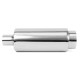 Double wall - round rolled Muffler RACES 26, inlet 2,36" (60mm) | races-shop.com