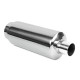 Double wall - round rolled Muffler RACES 26, inlet 2,36" (60mm) | races-shop.com
