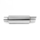 Single wall - round rolled Muffler RACES 38, inlet 3" (76mm) SS201 | races-shop.com