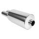 Dual tips Muffler RACES 33, inlet 2,5" (63mm) SS304 | races-shop.com