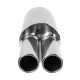 Dual tips Muffler RACES 33, inlet 2,5" (63mm) SS304 | races-shop.com