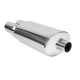 Dual tips Muffler RACES 17, inlet 2,5" (63mm) SS304 | races-shop.com