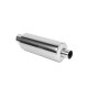 Single wall - round rolled Muffler RACES 27, inlet 2" (51mm) SS304 | races-shop.com